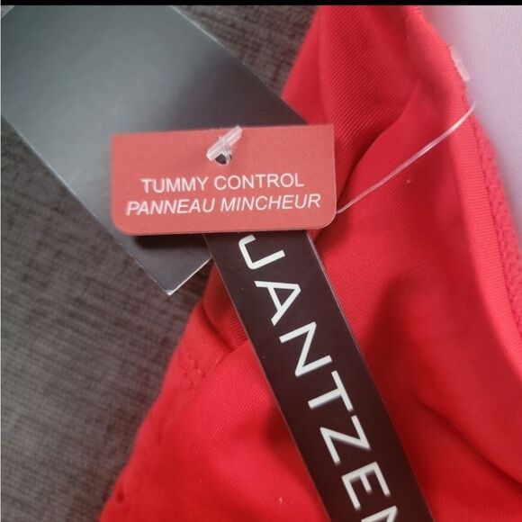 🆕️ Jantzen Solid Surplus Red Women's One-Piece Swimsuit size 14 - Picture 8 of 10